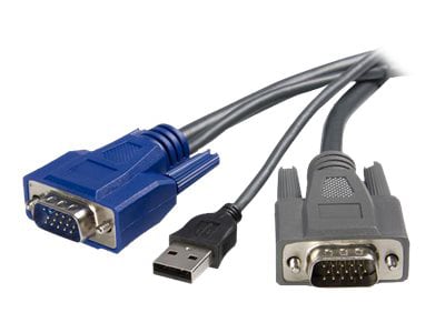 StarTech.com 10 ft Ultra-Thin USB VGA 2-in-1 KVM Cable - KVM Switch Cable