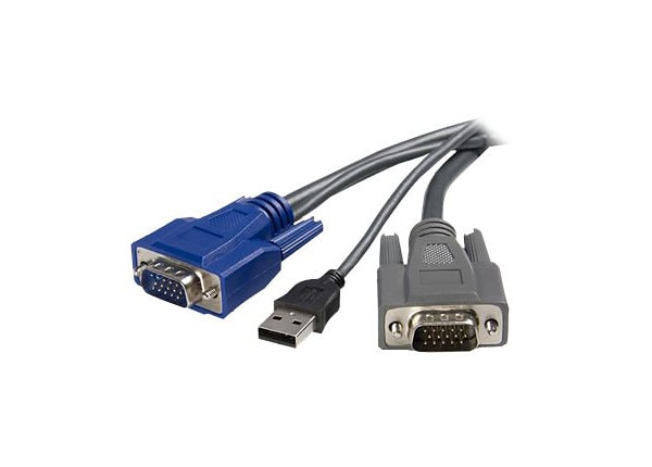 VGA KVM Cable USB KVM Cable KVM Switch Cable StarTech.com 10 ft Ultra Thin USB VGA 2-in-1 KVM Cable 