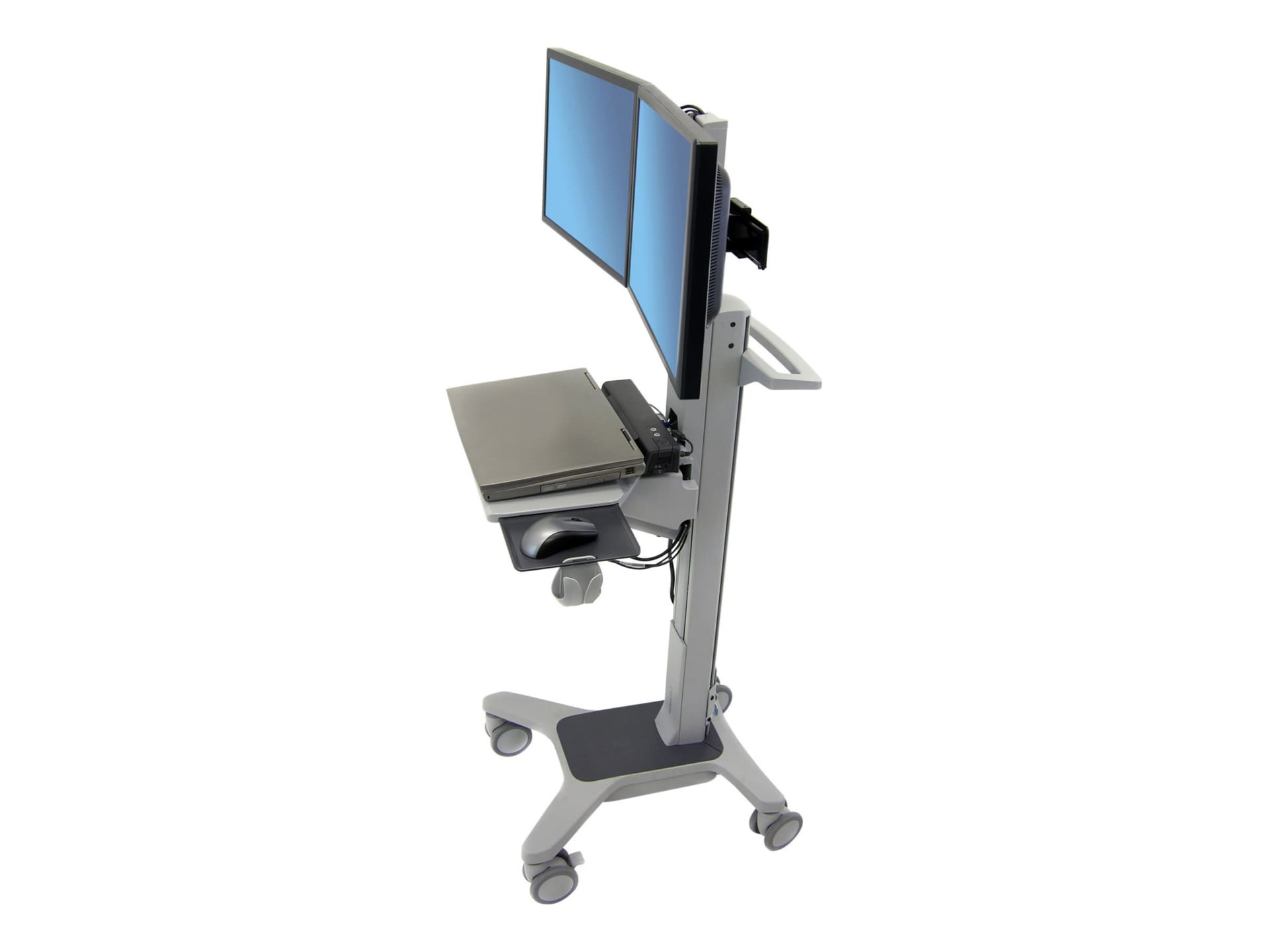 Ergotron Neo-Flex WideView WorkSpace cart - Patented Constant Force Technology - for 2 LCD displays / keyboard / mouse /