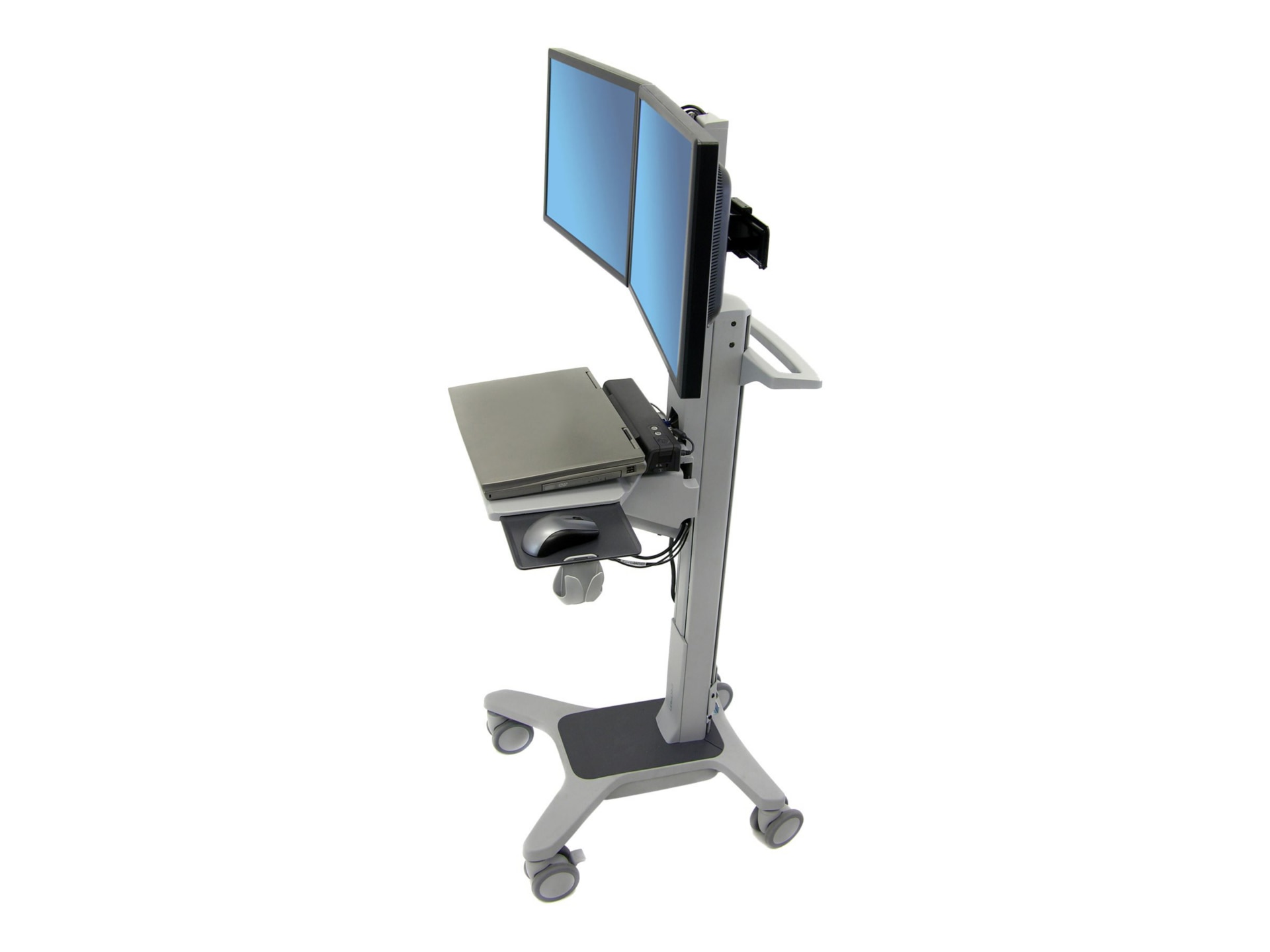 Thumbnail 4 of 10 for Ergotron Neo-Flex WideView WorkSpace cart - Constant Force Technology - for 2 LCD displays / keyboard / mouse / CPU /