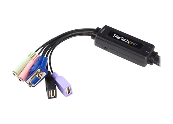 StarTech.com 2 Port USB VGA Cable KVM Switch with Audio - KVM / audio switch - 2 ports