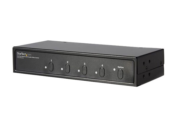 StarTech.com 2x4 Port Matrix DVI Audio Video Switch - video/audio switch - 4 ports