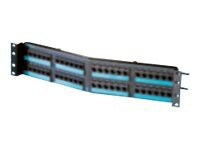 Ortronics Clarity 6 angled - patch panel with cable management - 1U - 19"