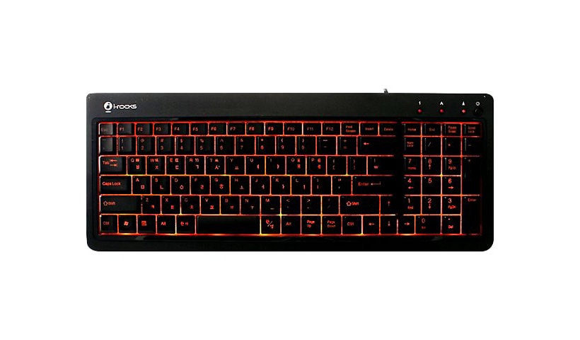 I-Rocks KR-6820E-BK Compact LED Back-lit Slim - keyboard - black