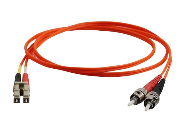 C2G 15m LC-ST 62.5/125 Duplex Multimode OM1 Fiber Cable - Orange - 49ft - patch cable - 15 m - orange