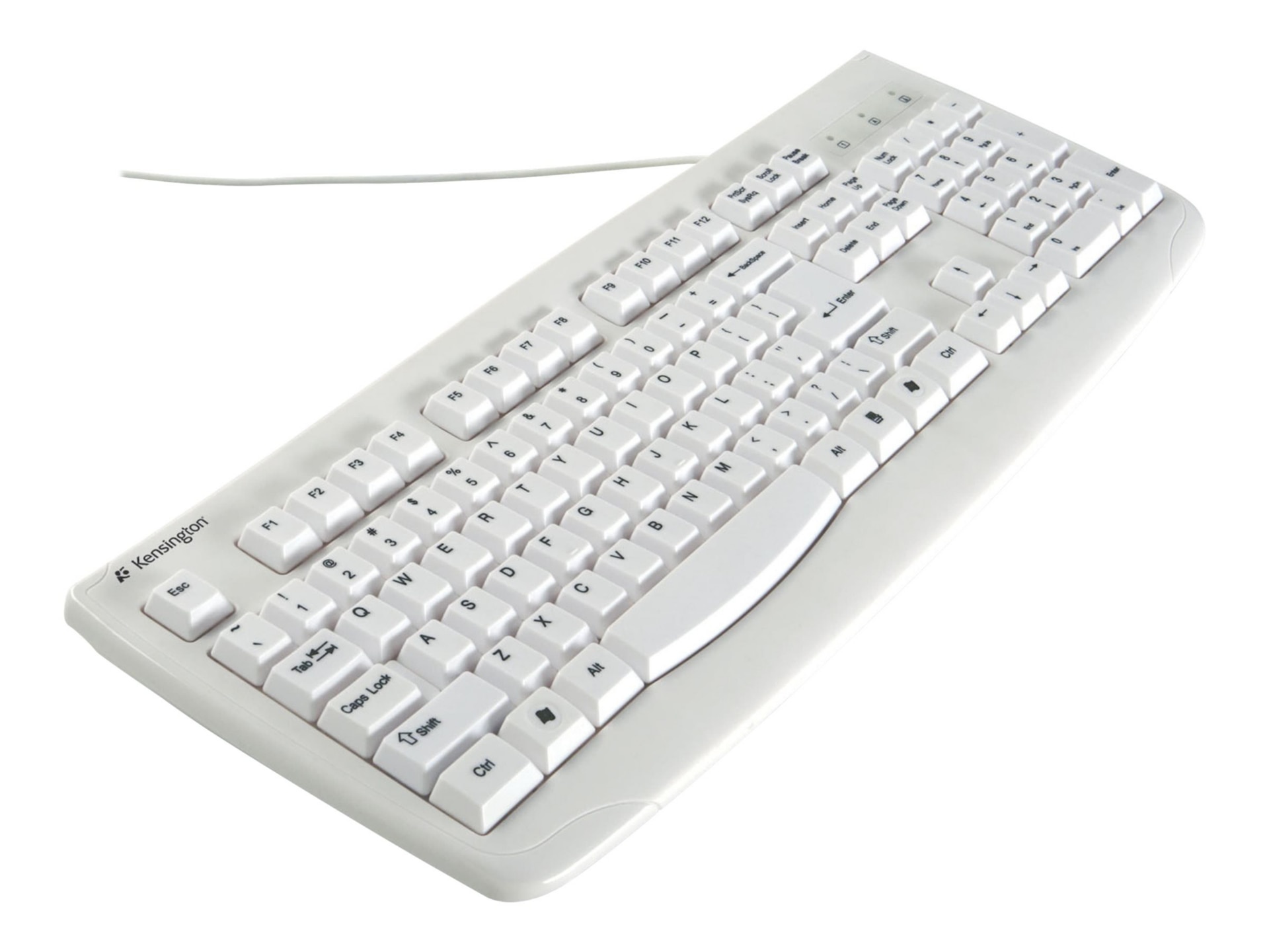 Kensington Pro Fit USB Washable Keyboard - keyboard - US - white