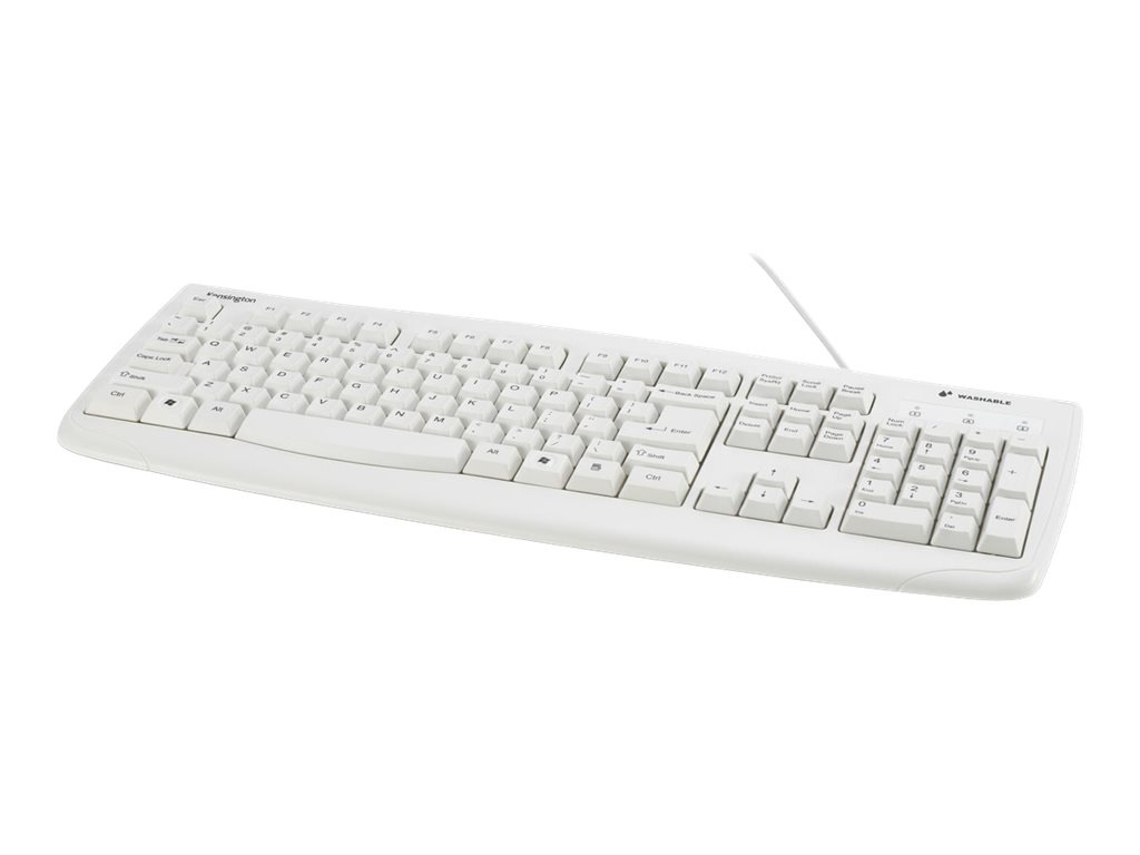Thumbnail 2 of 9 for Kensington Pro Fit USB Washable Keyboard - keyboard - US - white Input Device