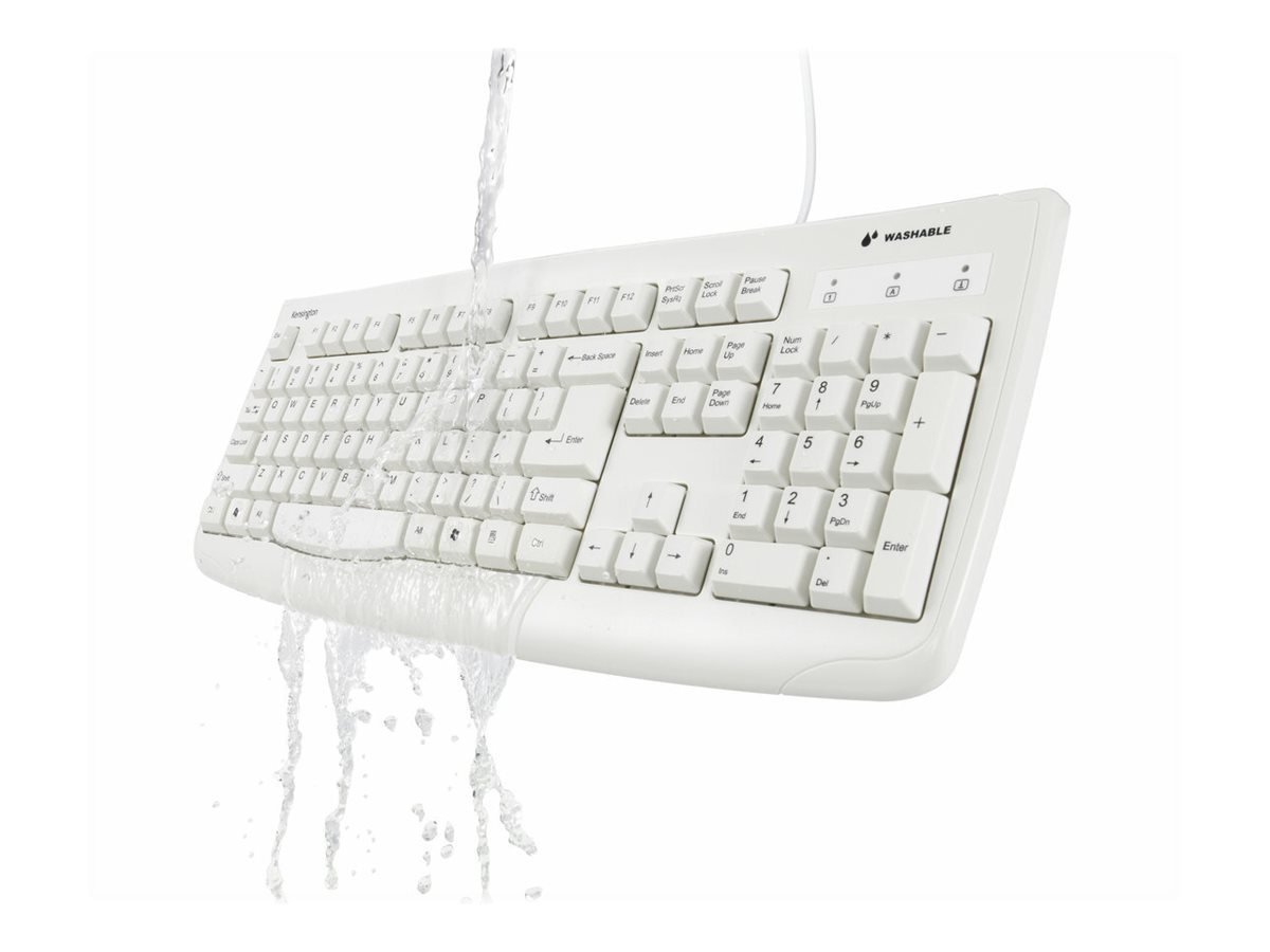 Thumbnail 6 of 9 for Kensington Pro Fit USB Washable Keyboard - keyboard - US - white Input Device