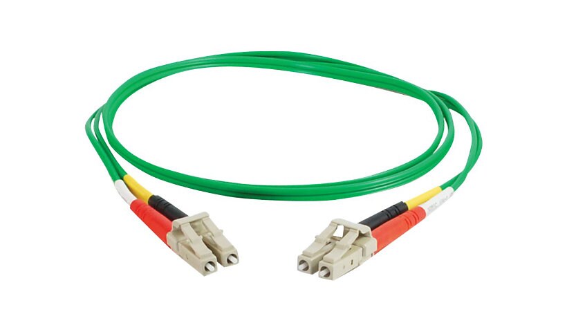 C2G 1m LC-LC 62.5/125 OM1 Duplex Multimode PVC Fiber Optic Cable - Green -