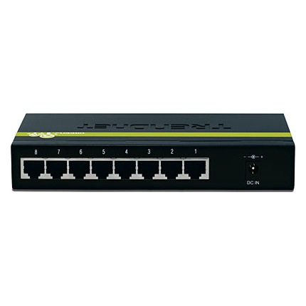 Thumbnail 3 of 10 for TRENDnet 8-Port Mini Gigabit Switch, TEG-S80g, GREENnet Technology, NDAA + TAA Compliant, Desktop Metal Ethernet Network