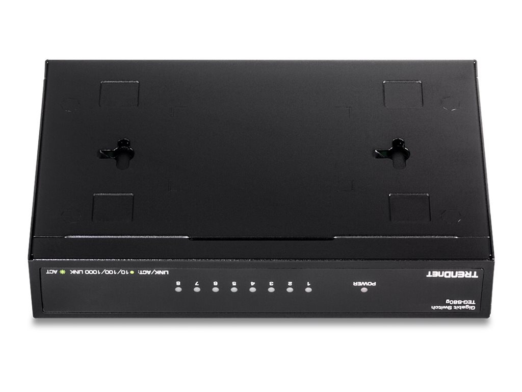 Thumbnail 4 of 10 for TRENDnet 8-Port Mini Gigabit Switch, TEG-S80g, GREENnet Technology, NDAA + TAA Compliant, Desktop Metal Ethernet Network