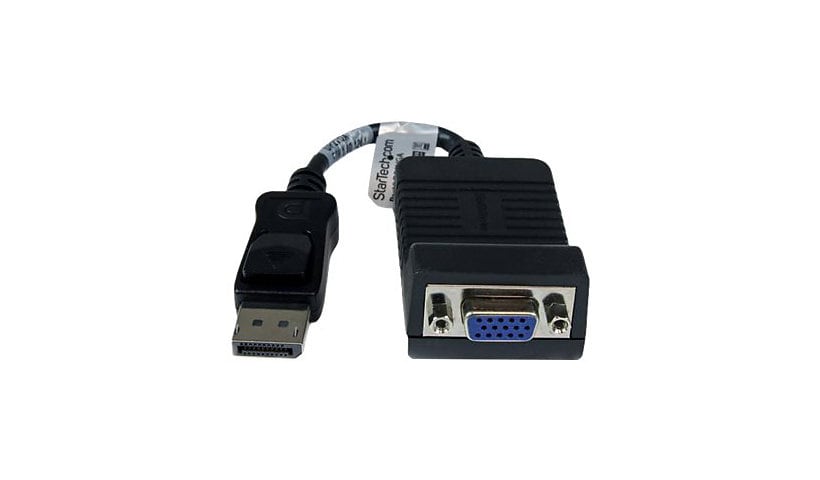 StarTech.com DisplayPort to VGA Adapter, Active DP to VGA Converter, 1080p Video DP to VGA Monitor Dongle, Latching DP
