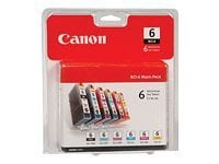 Canon BCI-6 Six Pack - 6-pack - black, yellow, cyan, magenta, photo cyan, photo magenta - original - ink tank