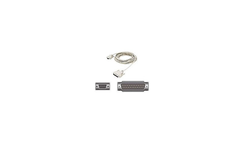 C2G 25ft DB25 to DB9 Serial RS232 Modem Cable - M/F
