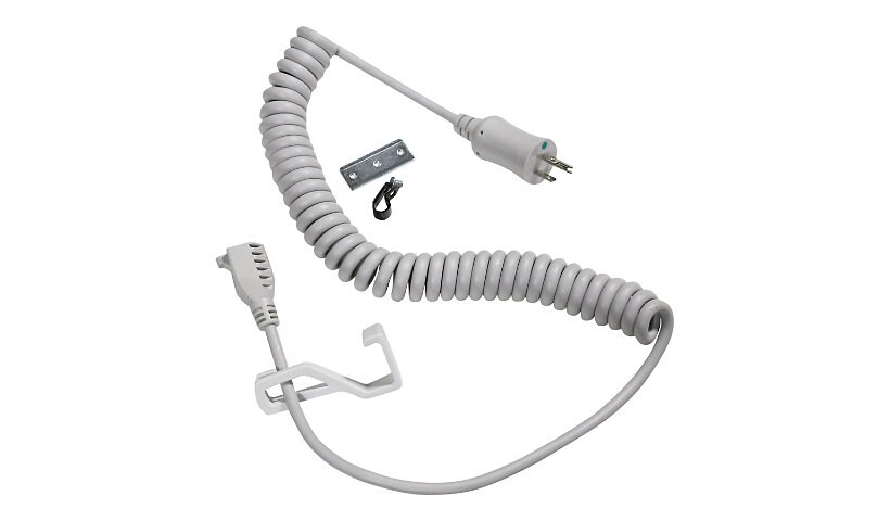 Ergotron Coiled Extension Cord Accessory Kit - power extension cable - NEMA 5-15 to NEMA 5-15 - 2.4 m