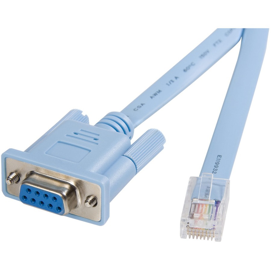 StarTech.com Cisco console router cable - RJ45 (m) - DB9 (f) - 6 ft -  DB9CONCABL6 - Serial Cables 