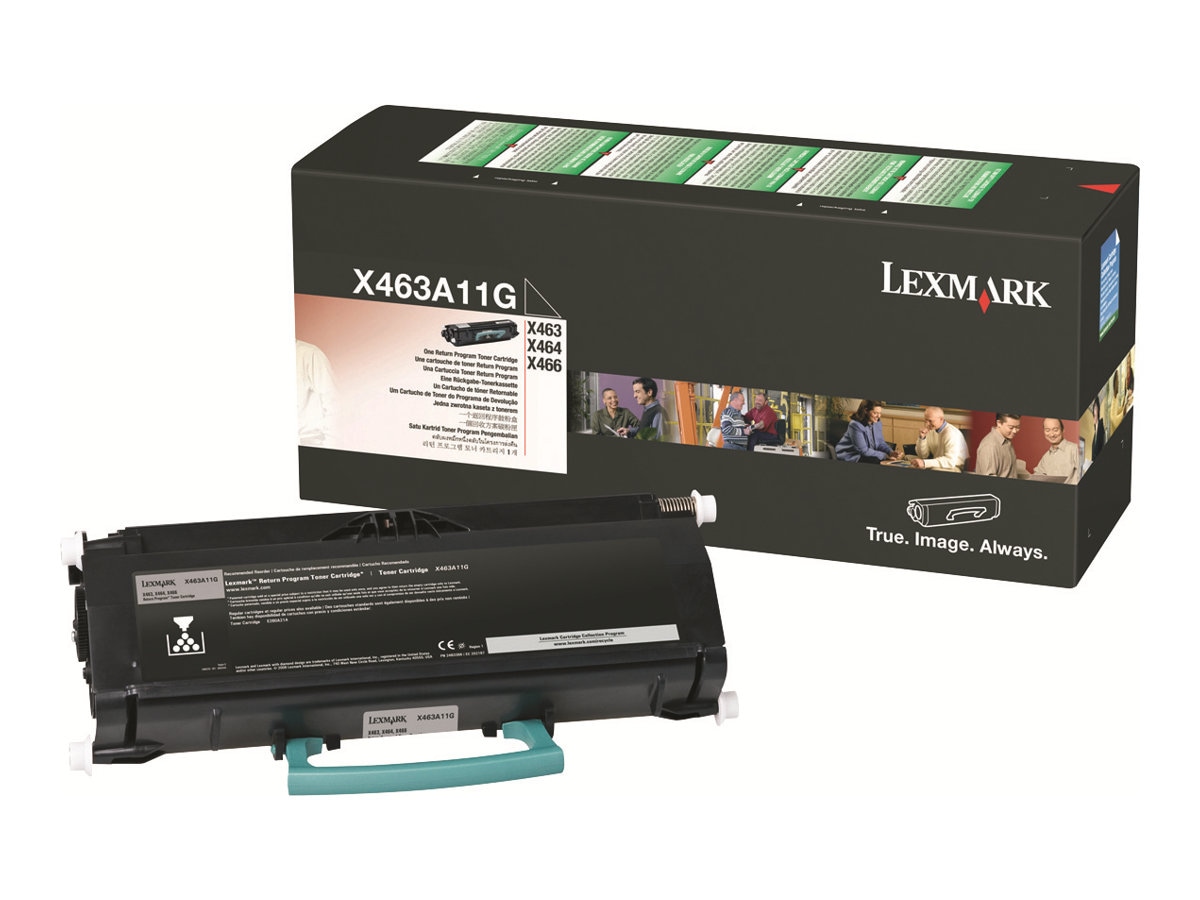 Lexmark X463A11G - black - original - toner cartridge - LCCP, LRP