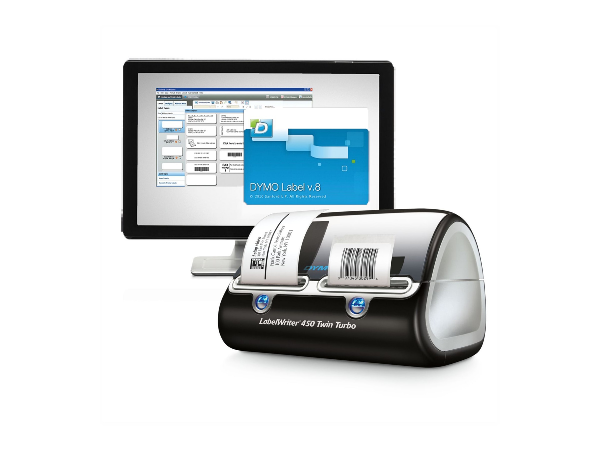 Thumbnail 4 of 9 for DYMO LabelWriter 450 Twin Turbo - label printer - B/W - direct thermal
