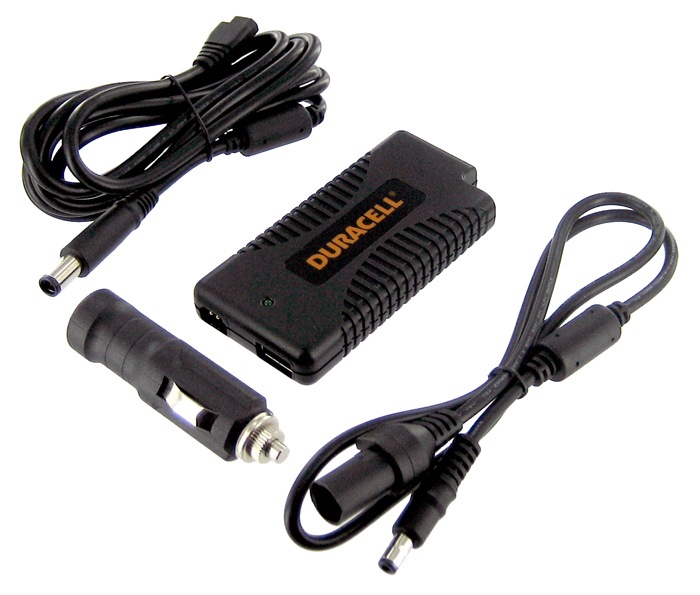 Battery Biz Duracell Slim Auto/Air Adapter for select Dell Notebooks