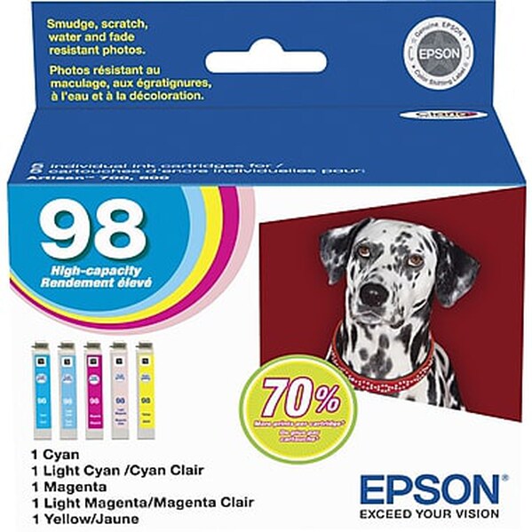 Epson 98 Multi-Pack - High Capacity - yellow, cyan, magenta, light magenta, light cyan - original - ink cartridge
