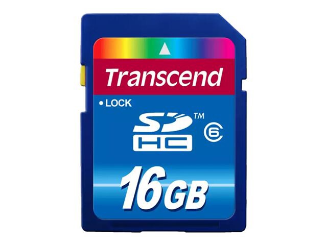 Transcend - flash memory card - 16 GB - SDHC