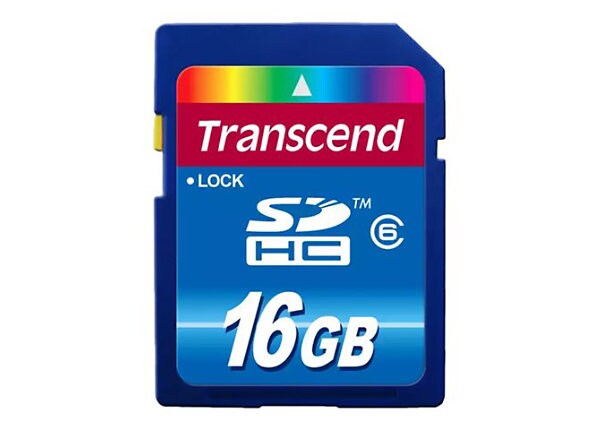 Transcend - flash memory card - 16 GB - SDHC