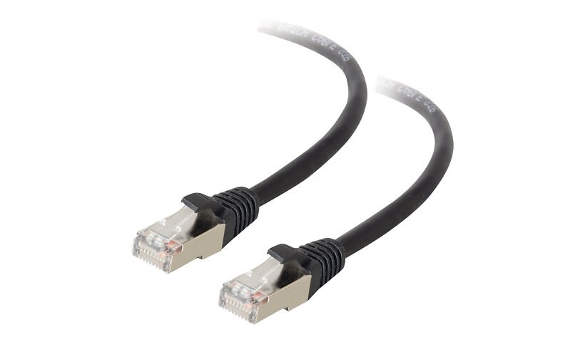 C2G 50ft Cat5e Snagless Shielded (STP) Ethernet Network Patch Cable - Black - patch cable - 15.2 m - black