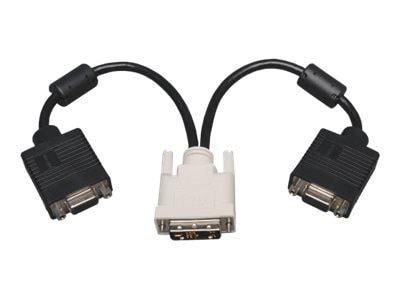 Eaton Tripp Lite Series DVI to VGA Y Splitter Adapter Cable (DVI-I to HD15