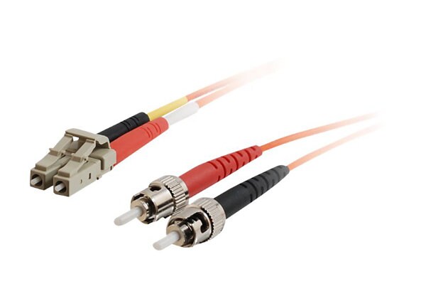 C2G 1m LC-ST 62.5/125 Duplex Multimode OM1 Fiber Cable - Orange - 3ft - patch cable - 1 m