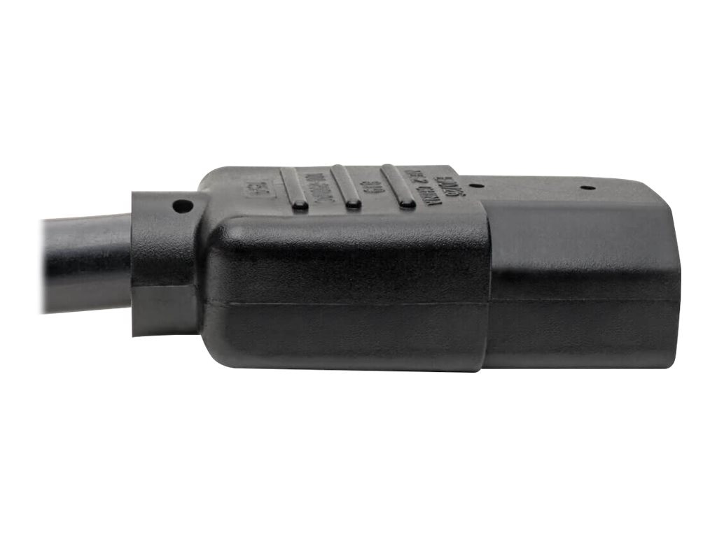 Thumbnail 3 of 5 for Eaton Tripp Lite Series Computer Power Cord, NEMA 5-15P to C13 - Heavy-Duty, 15A, 125V, 14 AWG, 2 ft. (0.61 m), Black -
