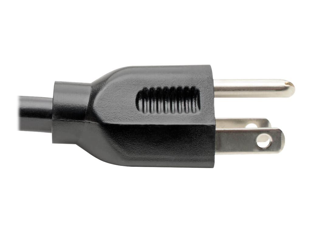 Thumbnail 4 of 5 for Eaton Tripp Lite Series Computer Power Cord, NEMA 5-15P to C13 - Heavy-Duty, 15A, 125V, 14 AWG, 2 ft. (0.61 m), Black -