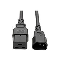 Eaton Tripp Lite Series Power Cord, C19 to C14 - Heavy-Duty, 15A, 250V, 14 AWG, 6 ft. (1.83 m), Black - power cable -
