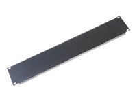 Middle Atlantic 1RU Blank Rack Panel - Steel and Flanged Blank Panel - Flat Black Powder Coat - 12 Pack