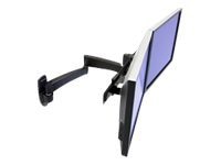 Ergotron 200 Series mounting kit - adjustable arm - for 2 LCD displays - black