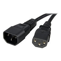 StarTech.com 10ft (3m) Power Extension Cord, C14 to C13, 10A 125V, 18AWG, Computer Power Cord Extension, Power Supply