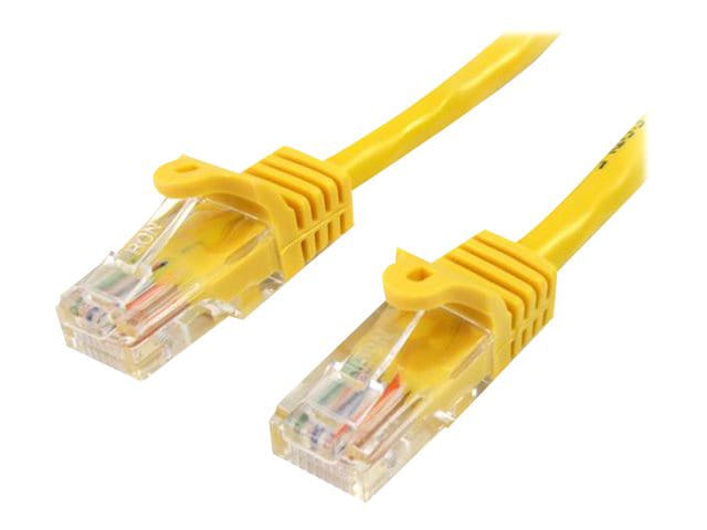 StarTech.com Cat5e Ethernet Cable 6 ft Yellow - Cat 5e Snagless Patch Cable