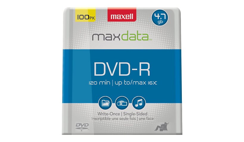 Maxell - DVD-R x 100 - 4.7 Go - support de stockage