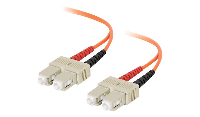 C2G 1m SC-SC 62.5/125 OM1 Duplex Multimode PVC Fiber Optic Cable - Orange -