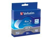 Verbatim Blu-ray BD-R 25GB 4X Branded Surface 3PK Jewel Case