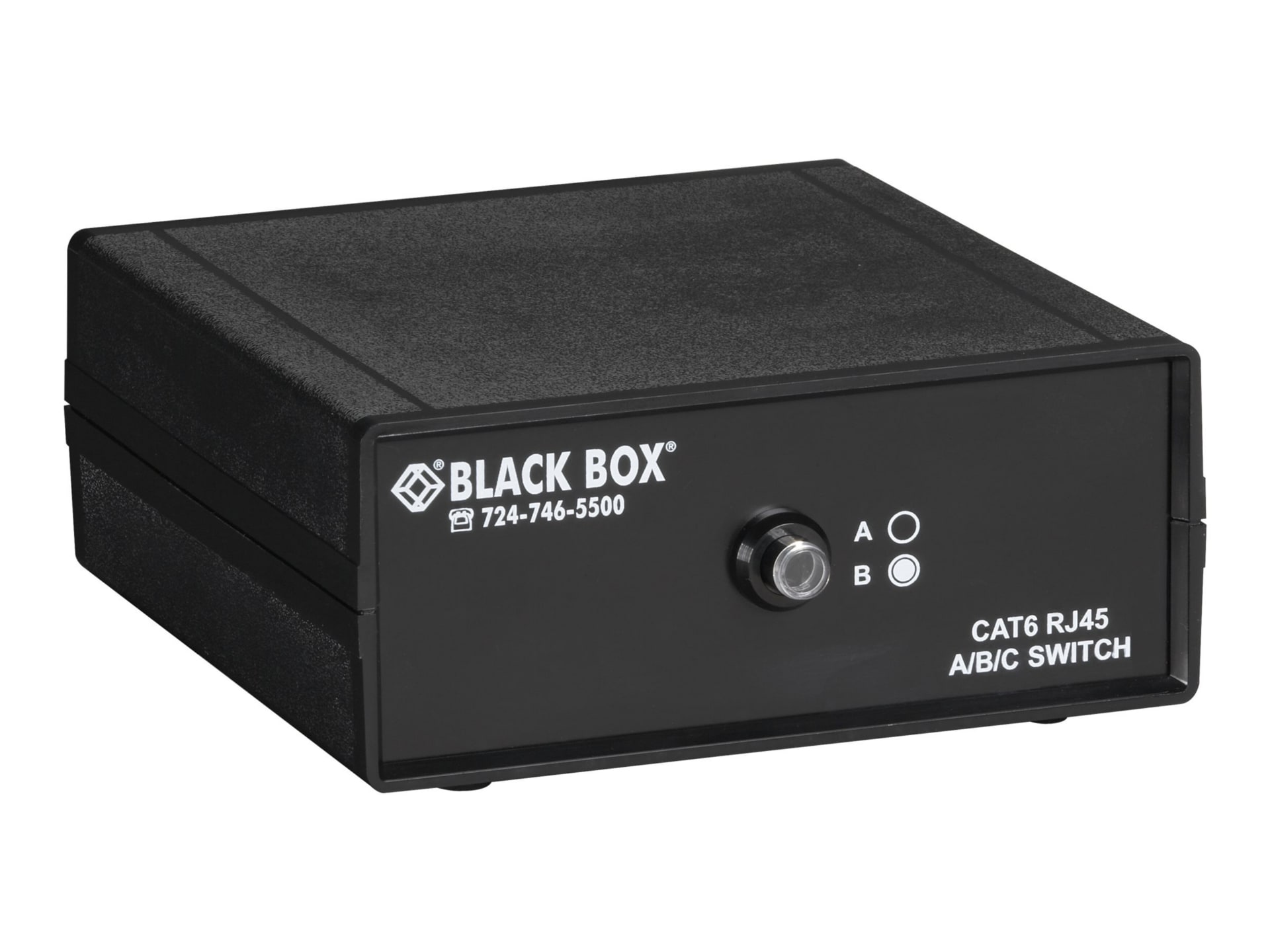 Black Box 2-to-1 CAT6 10-GbE Manual Switch (ABC) - switch - 2 ports