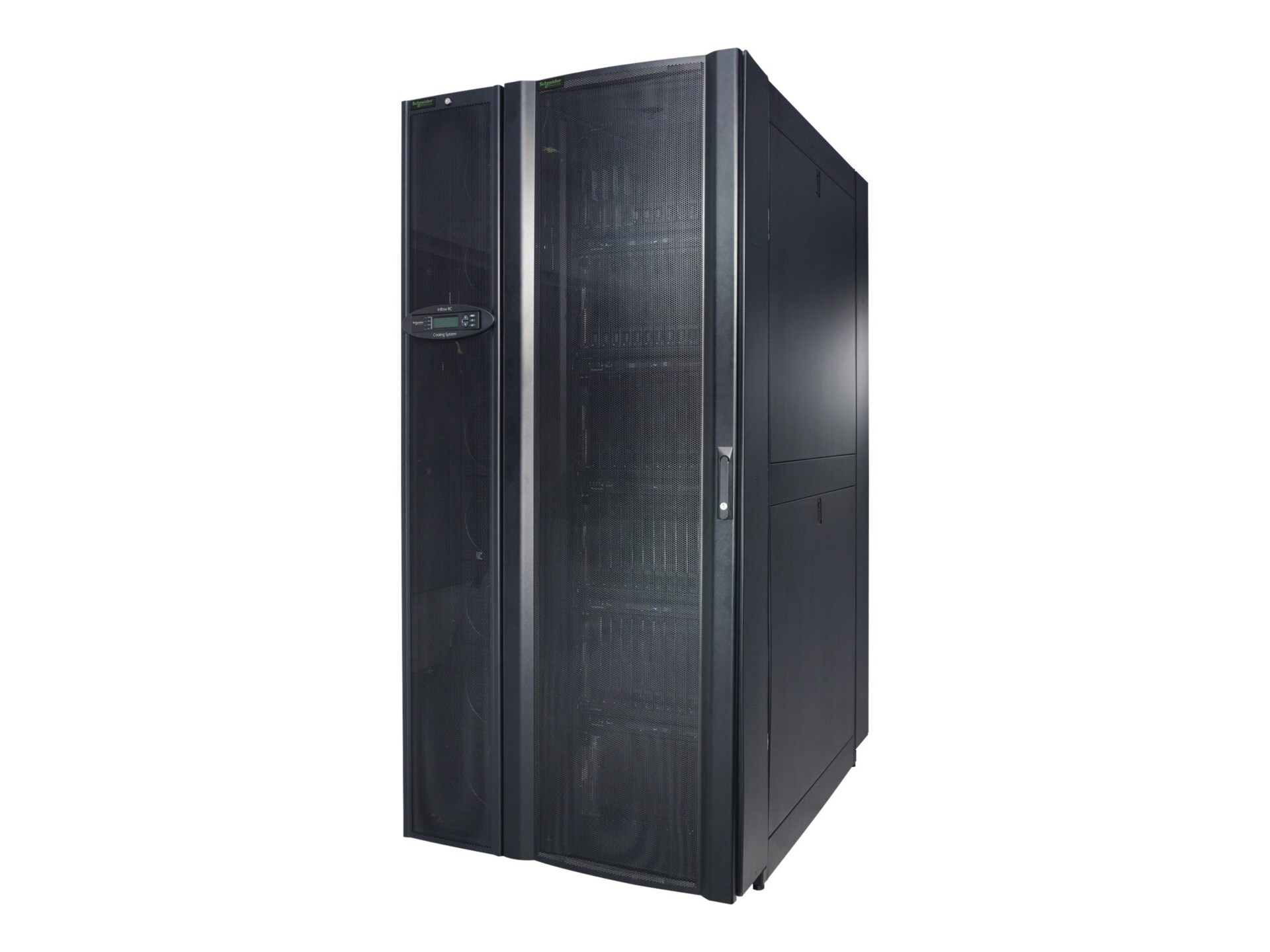 APC InRow SC System 2 InRow SC units, 1 NetShelter SX Rack 600mm, and Rear Containment - air-conditioning cooling system