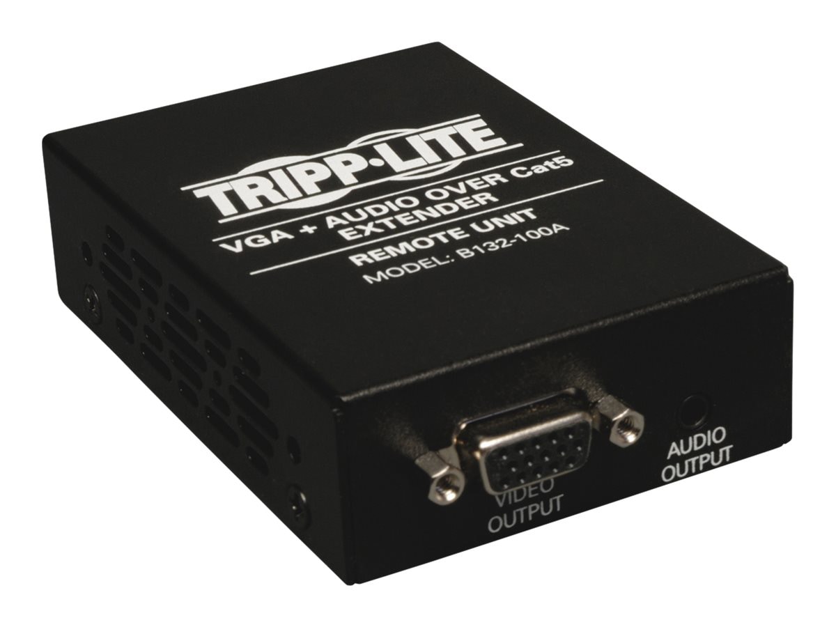 Tripp Lite VGA + Audio Over Cat5/Cat6 Remote Unit Video Extender / Splitter - video/audio extender