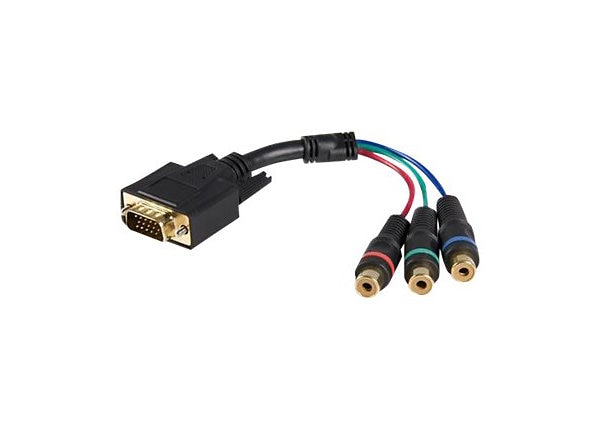 StarTech.com 6in HD15 to Component RCA Breakout Cable Adapter - M/F - VGA adapter - 15 cm
