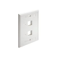 Tripp Lite Dual Outlet RJ45 Universal Keystone Face Plate / Wall Plate - faceplate