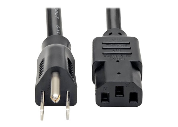 Tripp Lite 2ft Computer Power Cord Cable 5-15P to C13 Heavy Duty 15A 14AWG  2' - power cable - NEMA 5-15 to IEC 60320 C13 - P007-002 - Power Cables 