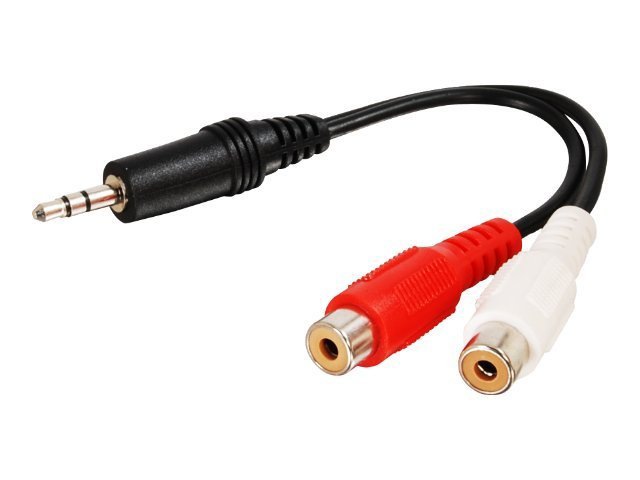 C2G Value Series One 3.5mm Stereo Audio To Two RCA Stereo - Y-Cable Audio Adapter - M/F - audio adapter