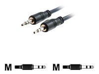 C2G 50ft 3.5mm Stereo Audio Cable with Low Profile Connectors - Plenum Rated - Aux Cable - M/M