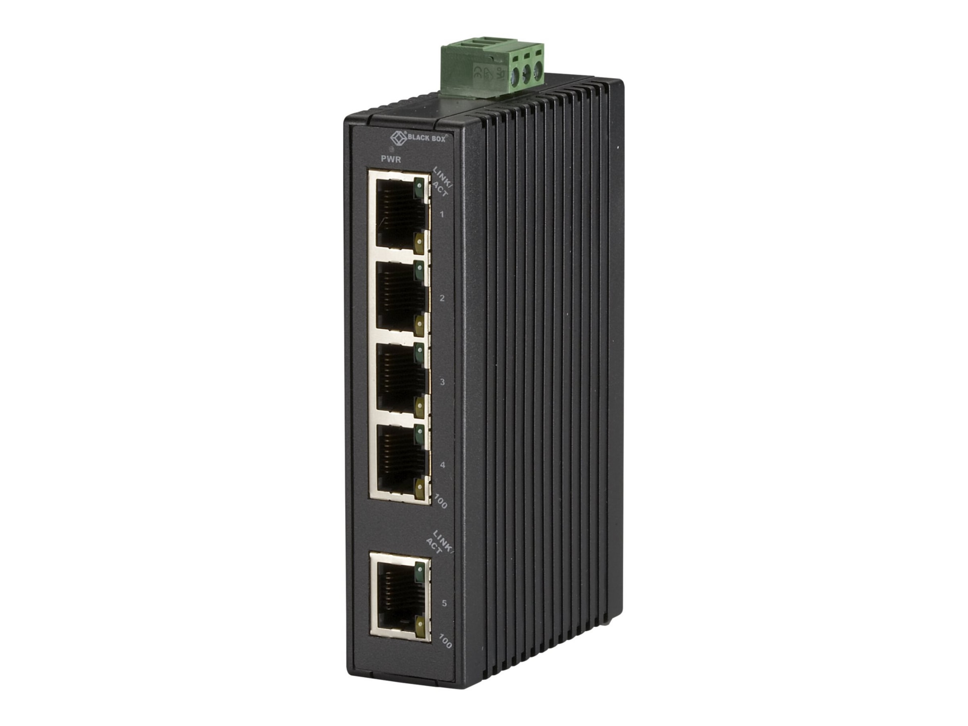 Black Box Hardened Mini Industrial - switch - 5 ports