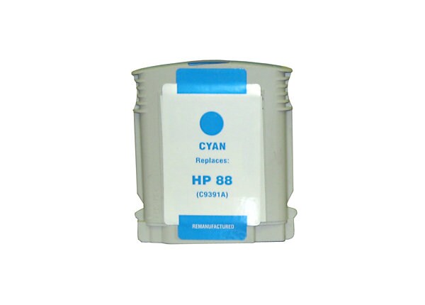 Clover Remanufactured Ink for HP 88XL (C9391AN), Cyan, 1,700 page yield