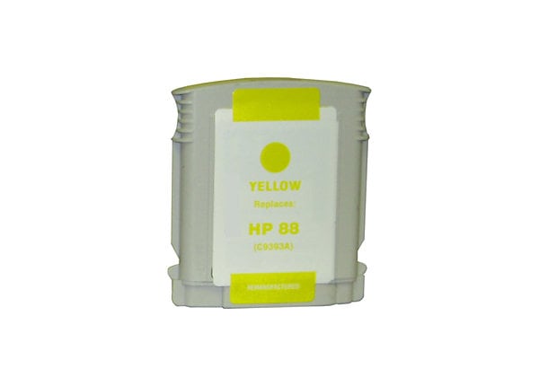 Clover Remanufactured Ink for HP 88XL (C3993A), 1,540 page yield, Yellow